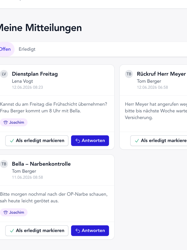 Interne Mitteilungen