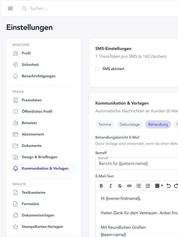 Vorlagensystem