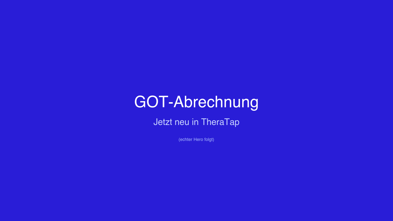 Neu in TheraTap: GOT-Abrechnung für Tierarztpraxen